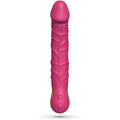 Explorando o Vibrador Realistico Magnus Rosa com 22.5cm de comprimento e 3.6cm de diâmetro, feito de silicone.