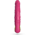 Experiência de uso do Vibrador Realistico Magnus Rosa em diferentes ângulos, destacando sua forma realista.