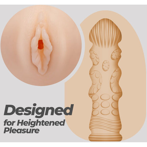 Detalhe do interior estimulante do Ovo Masturbador Ezy EGG The Expert, projetado para intensificar a masturbação.