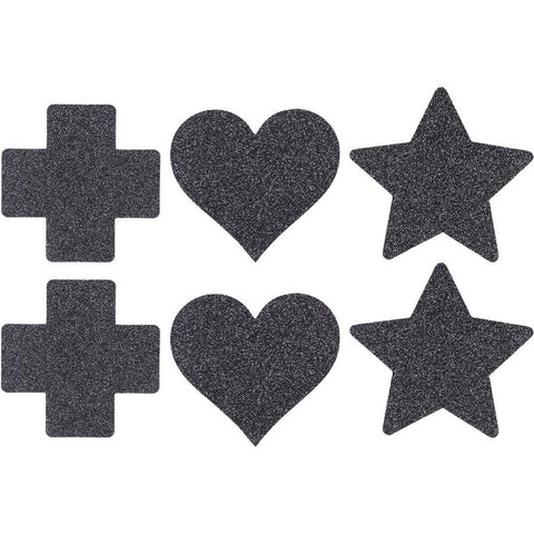 Tapa Mamilos Conjunto de 3 de cor Preto da LE DÉSIR em exibição, uma escolha ideal para explorar a sensualidade com estilo e confiança.