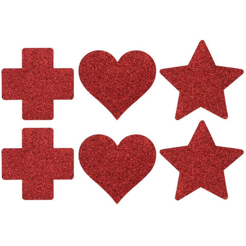 Tapa Mamilos Conjunto de 3 de cor Vermelho - LE DÉSIR, ideal para momentos íntimos e ousados, apresentando design sedutor.