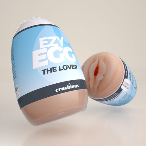 Detalhe do Ovo Masturbador Ezy EGG The Lover, uma experiência íntima inovadora da marca Crushious.