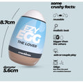 Produto Ovo Masturbador Ezy EGG The Lover com textura interna para prazer intenso.