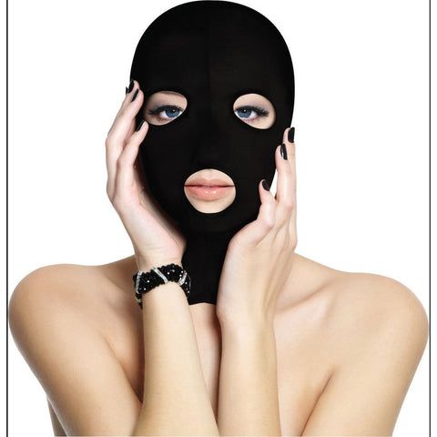Máscara Integral BDSM Ouch! Subversion Mask Preta – Elastano | Abertura Olhos e Boca | Unissexo