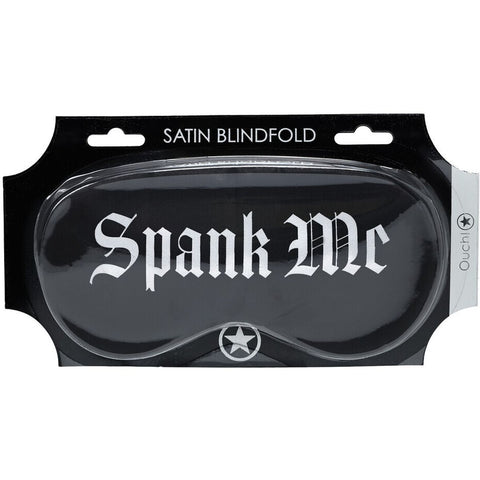 Máscara de Cetim Preta SPANK ME ideal para intensificar os sentidos em jogos íntimos.