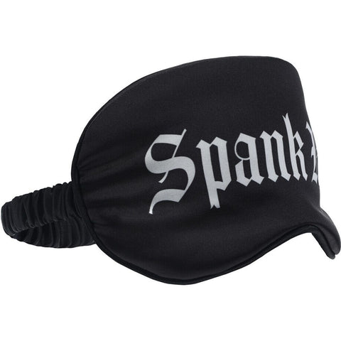 Máscara de Cetim Preta SPANK ME Ouch! em tecido suave e luxuoso.