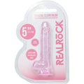 Imagem do Dildo RealRock Rosa Realista com Testículos - 14,7 cm x Ø 2,8 cm, mostrando seu design autêntico e realista.