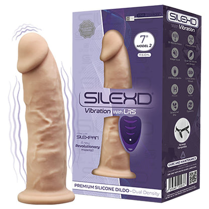 Vibrador SilexD Comando Remoto Silicone Premium Baunilha, 17.5cm Ø4.4cm, 10vibrações - Pérola SexShop