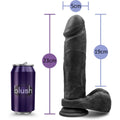 Dildo Realista Bold Massive Chocolate Au Naturel com Ventosa 23cm Ø5cm – visão do corpo em TPE premium, rígido e ereto, com eixo flexível para máxima sensação realista.