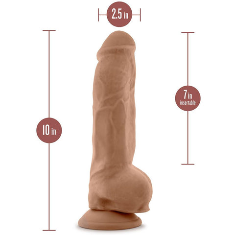 Dildo Realista XXL Au Naturel Big Boy Moreno – Sensa Feel® + FlexiShaft™ | 25.4cm Ø6.3cm | Ventosa
