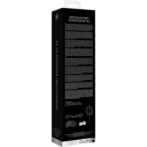 Espanador e dados do Kit bondage Ouch! que trazem diversão e sedução durante os jogos eróticos.