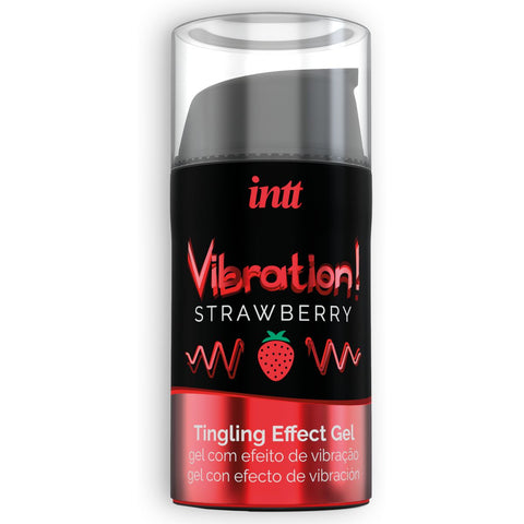 Gel Vibrador Líquido MORANGO INTT 15ml – Vibração, Pulsação e Calor