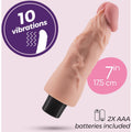 Imagem do Vibrador Super Realistico SkinSense Mr.Skin com 17.5 cm e 4 cm de diâmetro, destacando sua textura realista.