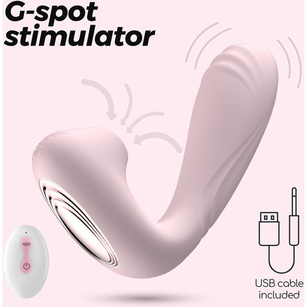 Estimulador Clitoriano Crushious Pookie Rosa – 10 Modos Sucção + 10 Vibração | Comando Remoto | USB