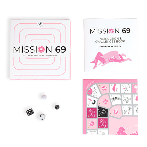 Jogo Erótico Mission 69 Secret-Play – 69 Desafios Picantes para Casais | Tabuleiro