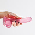 Dildo Hudini Rosa Flexível em Jelly 17,5cm Ø3,5cm - Prazer Realista e Fixação Segura  Crushious   