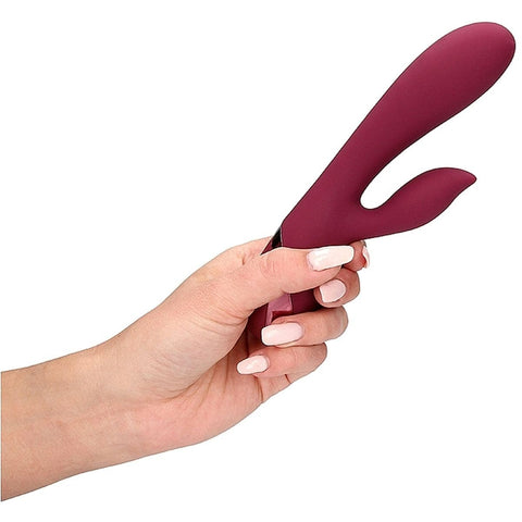 LOVELINE Smooth Silicone Rabbit Vermelho 20cm Ø4cm, 10vibrações  LoveLine   