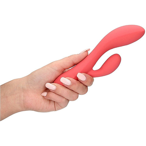 LOVELINE Smooth Silicone Rabbit Rosa, 20cm Ø3.6cm, 10vibrações  LoveLine   