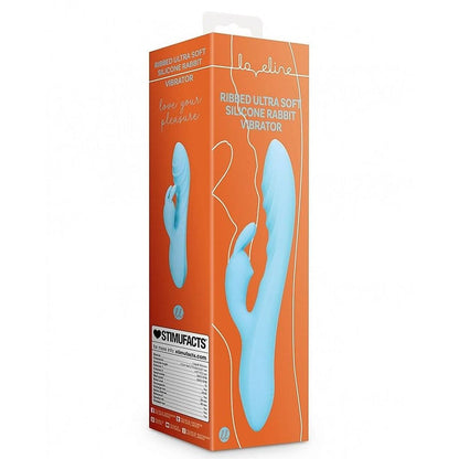 LOVELINE Smooth Silicone Rabbit Azul, 21cm Ø3.5cm, 10vibrações - Pérola SexShop