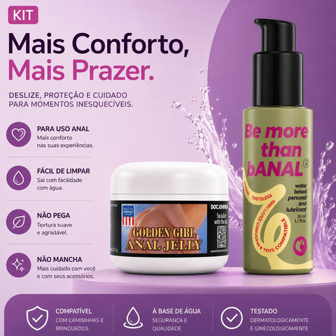 Pack Iniciantes Sexo Anal Golden — Anestésico + Lubrificante