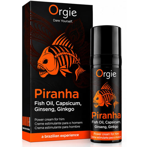 Creme Estimulante Orgie Piranha Power Cream – Ginseng, Ginkgo Biloba e Capsicum 15ml