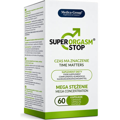 Super Orgasm Stop | Retardante Ejaculação | Maca, Ginseng, Tribulus | Medica-Group