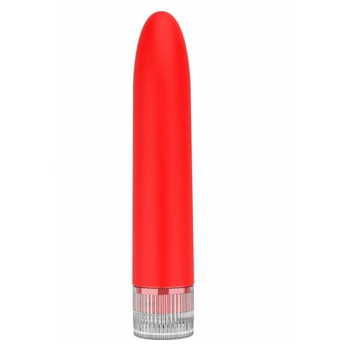 Vibrador Clássico Eleni Vermelho Super Soft 13,9cm Ø3,6cm - Vibração Regulável - Pérola SexShop