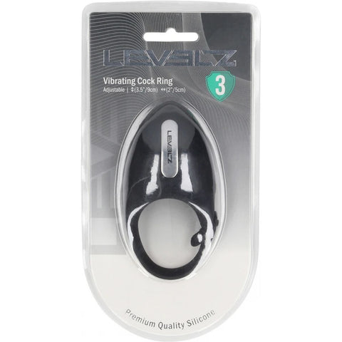 Anel Vibratório LEVELZ 3 Ajustável – Silícone + ABS com USB