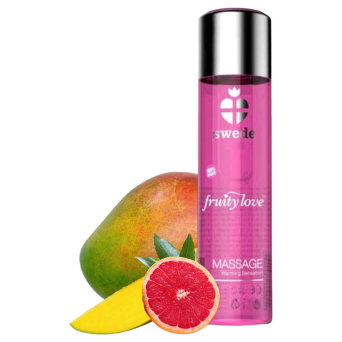 Óleo Massagem Fruity, Comestível efeito Calor Toranja e Manga 60ml  Swede   