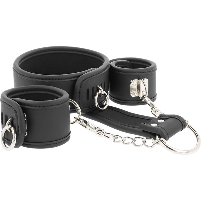Algemas para Pulsos e Pescoço - Acessório de BDSM Confortável e Ajustável Fetish Submissive