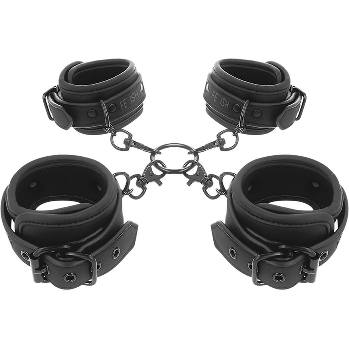 Algemas Para Pulsos E Tornozelos Com Argola - Conforto Em Couro Vegano, Ajuste Fácil Para BDSM Fetish Submissive