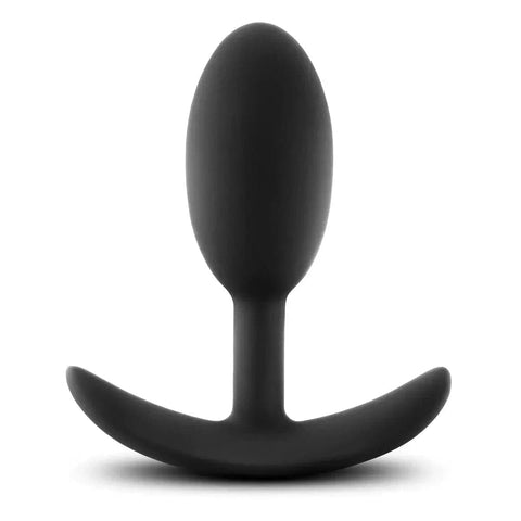 Anal Adventures Vibra Plug Médio Preto com esfera, 10.1cm Ø3.8cm  Blush Novelties   