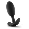 Anal Adventures Vibra Plug Médio Preto com esfera, 10.1cm Ø3.8cm  Blush Novelties   