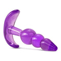 Anal Plug Triple Bead Roxo, 9.5cm Ø2.5cm  Blush Novelties   