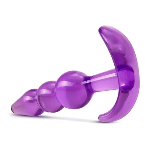 Anal Plug Triple Bead Roxo, 9.5cm Ø2.5cm  Blush Novelties   