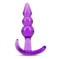 Anal Plug Triple Bead Roxo, 9.5cm Ø2.5cm  Blush Novelties   