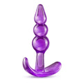 Anal Plug Triple Bead Roxo, 9.5cm Ø2.5cm  Blush Novelties   