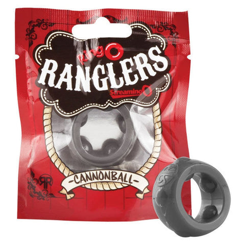 Anel Pénis Ranglers CannonBall Cinzento, Ø2.5cm  Screaming O   