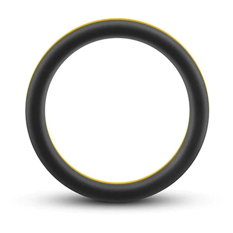 Anel Pénis Silicone Performance Go Pro Preto e Amarelo, Ø3.5cm  Blush Novelties   