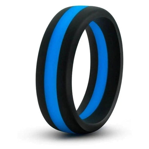 Anel Pénis Silicone Performance Go Pro Preto e Azul, Ø3.5cm  Blush Novelties   