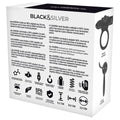 Anel Vibratório CAMERON (Silicone) USB, 10vibrações Brinquedos sexuais BLACK&SILVER   