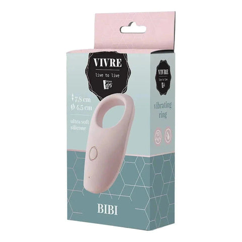 Anel Vibratório para Pénis BIBI Rosa, 100% Silicone, Ø4.5cm, 10vibrações  Dream Toys   