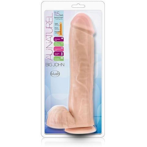 Au Naturel, Dildo Realista Big John Baunilha, 28cm Ø5.7cm  Blush Novelties   