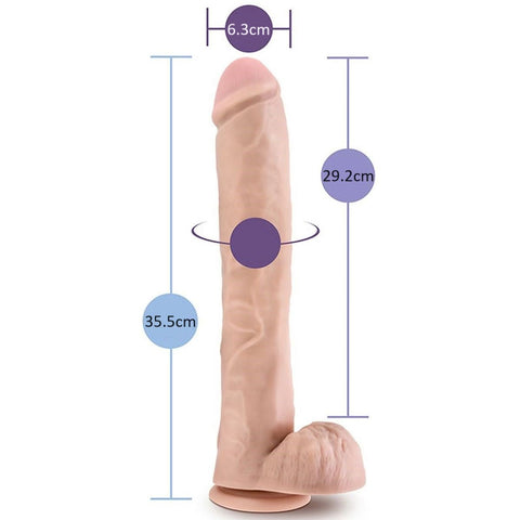 Au Naturel, Dildo Realista Daddy Baunilha, 35.5cm Ø6.3cm  Blush Novelties   