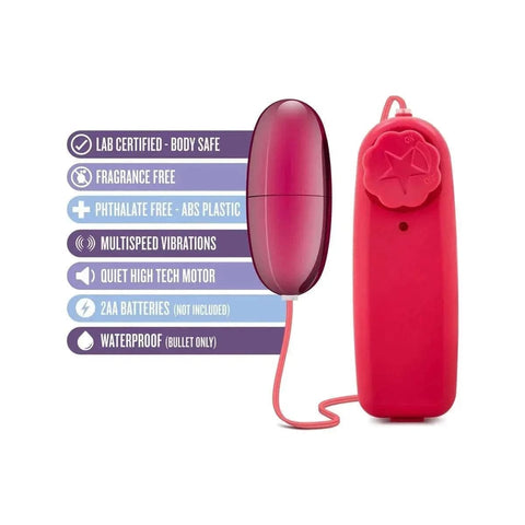 Bala Ovo Vibratório bYours Power Bullet Vermelho, 5.5cm Ø2.5cm, vibração regulável  Blush Novelties   