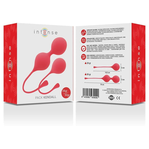 Bolas Vaginais Pack Kendall Vermelho, Ø3cm, 28 e 50gr (para iniciantes)  Intense   