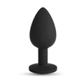 Camileo Plug Anal Pequeno Preto com 4 Joias, 7cm Ø2.7cm  Crushious   