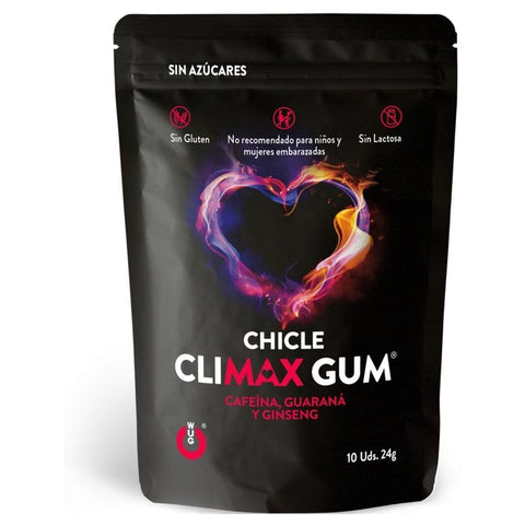 Chiclete Climax 10 Unidades - Afrodisíaco Maca, Ginseng e Damiana  Wug Sex Sense   