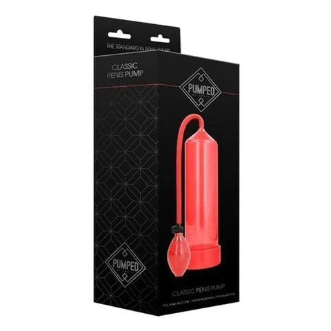 Classic Penis Pump Vermelho, Boa Sucção, 23cm Ø6cm  Pumped   