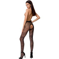 Collants S010 Pretas Passion Erotic Line, Tamanho único - Pérola SexShop